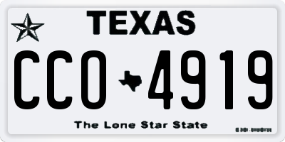 TX license plate CCO4919