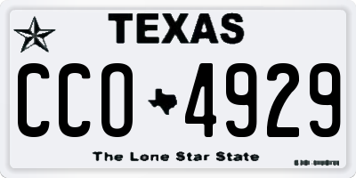 TX license plate CCO4929