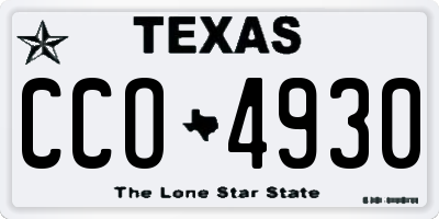 TX license plate CCO4930