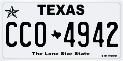 TX license plate CCO4942