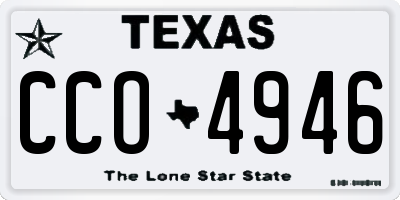 TX license plate CCO4946