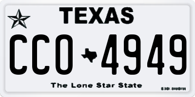 TX license plate CCO4949