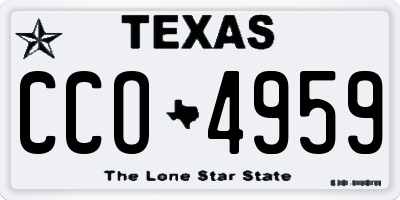 TX license plate CCO4959