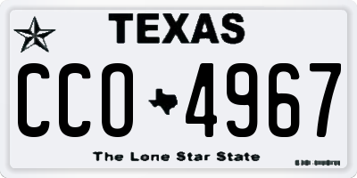 TX license plate CCO4967