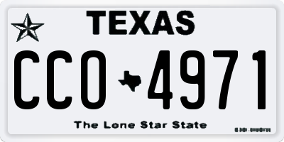 TX license plate CCO4971