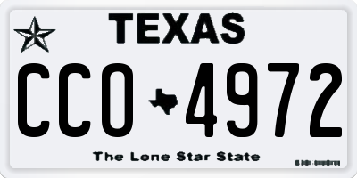 TX license plate CCO4972