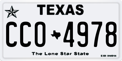 TX license plate CCO4978