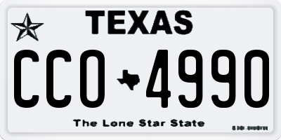 TX license plate CCO4990