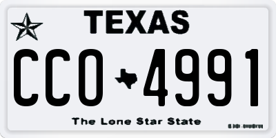 TX license plate CCO4991