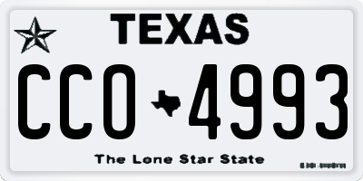 TX license plate CCO4993