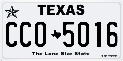 TX license plate CCO5016