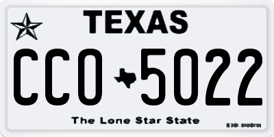 TX license plate CCO5022