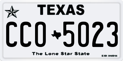 TX license plate CCO5023