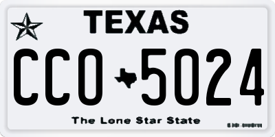 TX license plate CCO5024