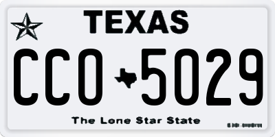 TX license plate CCO5029