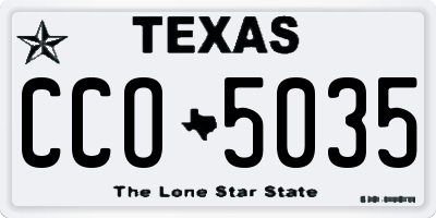 TX license plate CCO5035