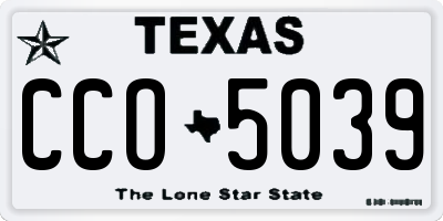 TX license plate CCO5039