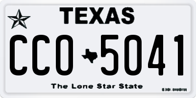 TX license plate CCO5041