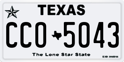 TX license plate CCO5043