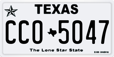 TX license plate CCO5047