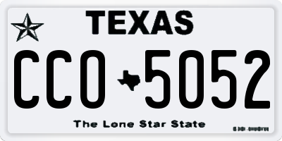 TX license plate CCO5052