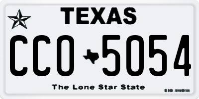 TX license plate CCO5054
