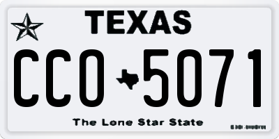 TX license plate CCO5071