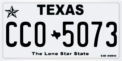 TX license plate CCO5073