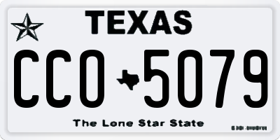 TX license plate CCO5079
