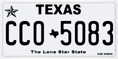 TX license plate CCO5083