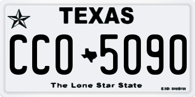 TX license plate CCO5090