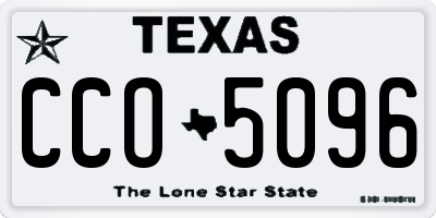 TX license plate CCO5096
