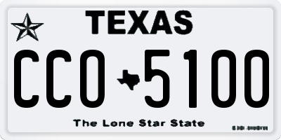 TX license plate CCO5100
