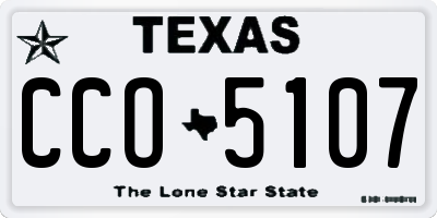TX license plate CCO5107
