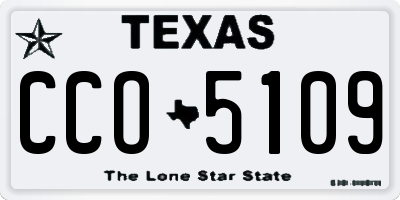 TX license plate CCO5109