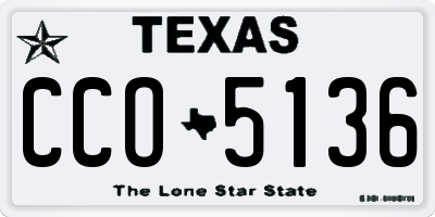 TX license plate CCO5136