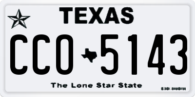 TX license plate CCO5143