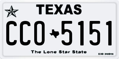 TX license plate CCO5151
