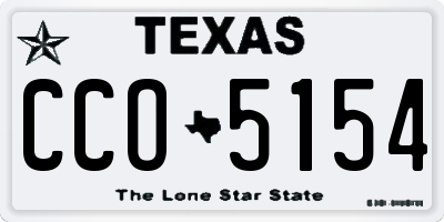 TX license plate CCO5154