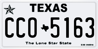 TX license plate CCO5163