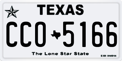 TX license plate CCO5166