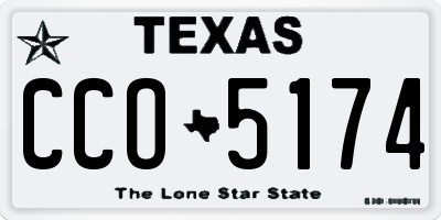 TX license plate CCO5174