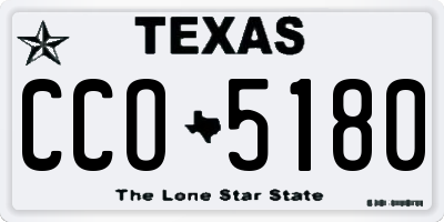 TX license plate CCO5180