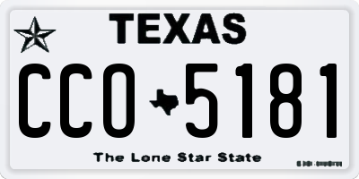 TX license plate CCO5181