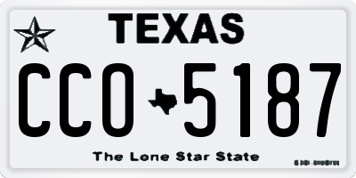 TX license plate CCO5187