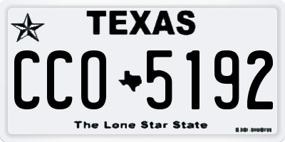 TX license plate CCO5192