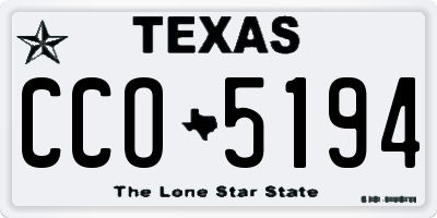 TX license plate CCO5194