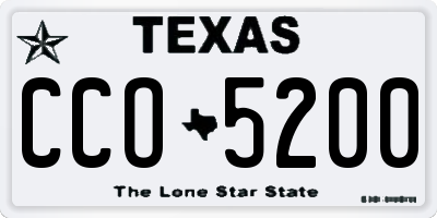 TX license plate CCO5200