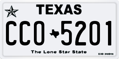 TX license plate CCO5201