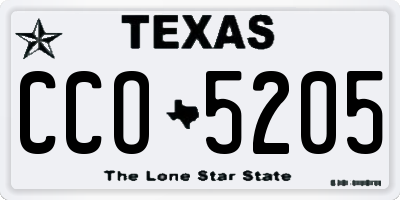 TX license plate CCO5205